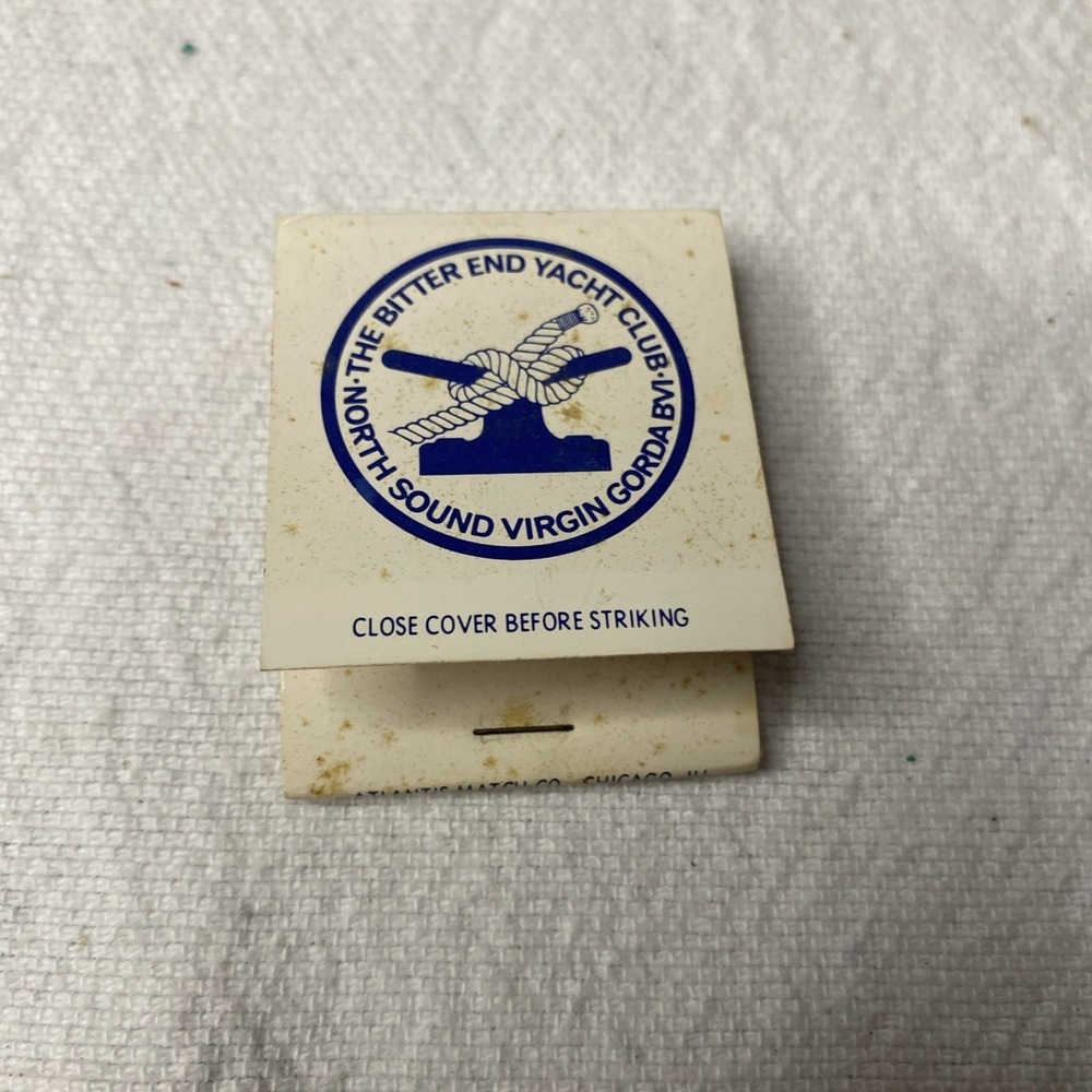The Bitter End Yacht Club‎ Vintage Matchbook North Sound Virgin Gorda BVI